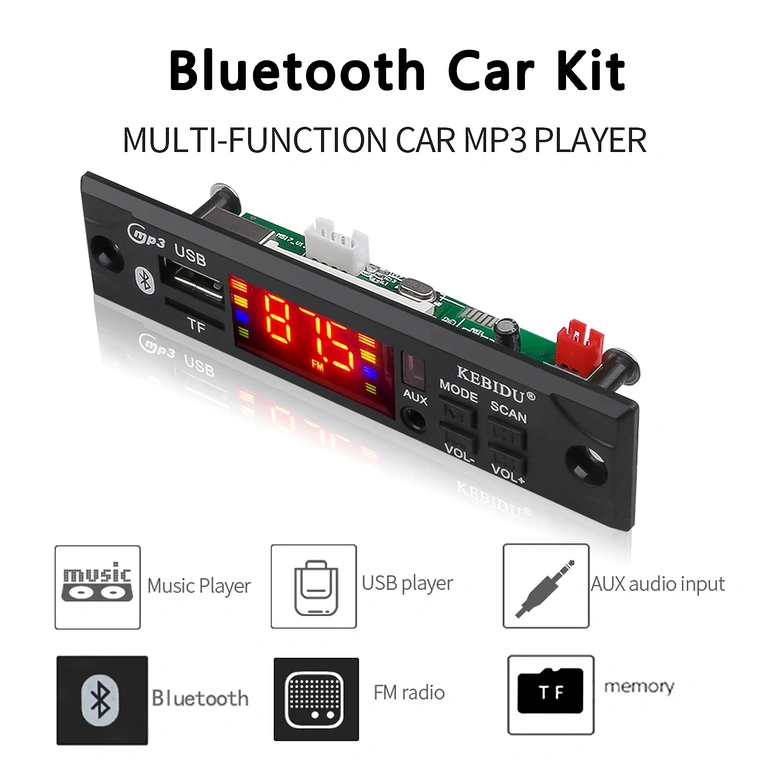 Bluetooth audio modul za auto s napajanjem 12V