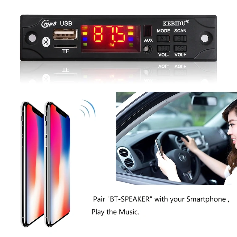 Auto MP3 player sa SD utorom, USB, FM radio i daljinskim upravljačem