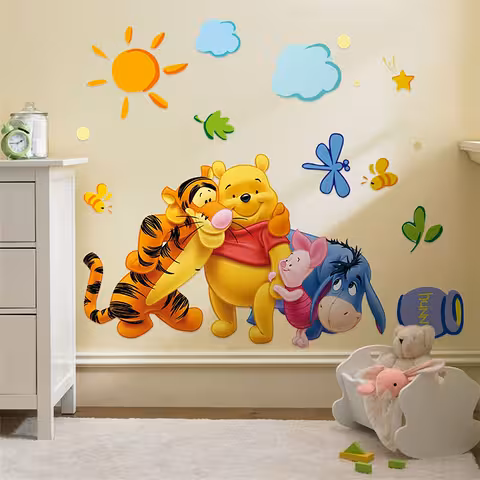 Zidna dekorativna naljepnica Winnie the Pooh i prijatelji – dječja soba, crtići