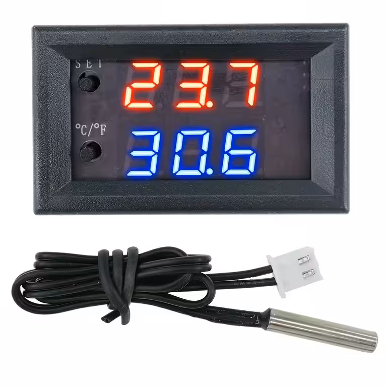 Digitalni termostat sa sondom i relejom 12V – kontrola temperature inkubator, jaja, klijač, akvarij