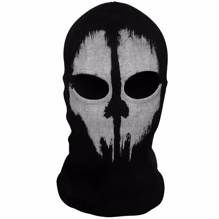 Fantomska fantomka Call of Duty Ghost – maska za skijanje, moto, airsoft, paintball, crna taktička