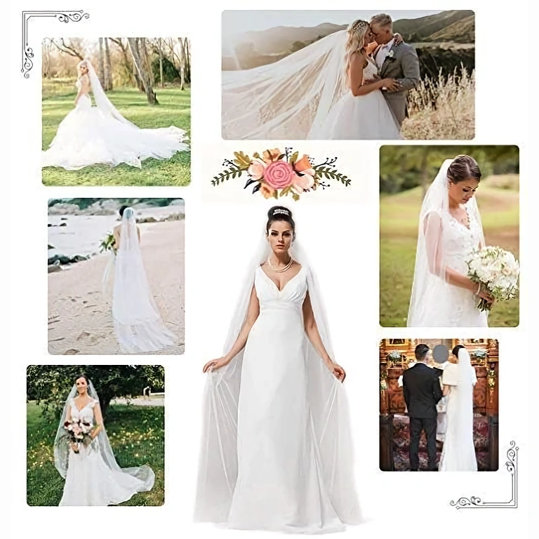 Fini i elegantni bijeli veo, savršen za posebne vjenčanice