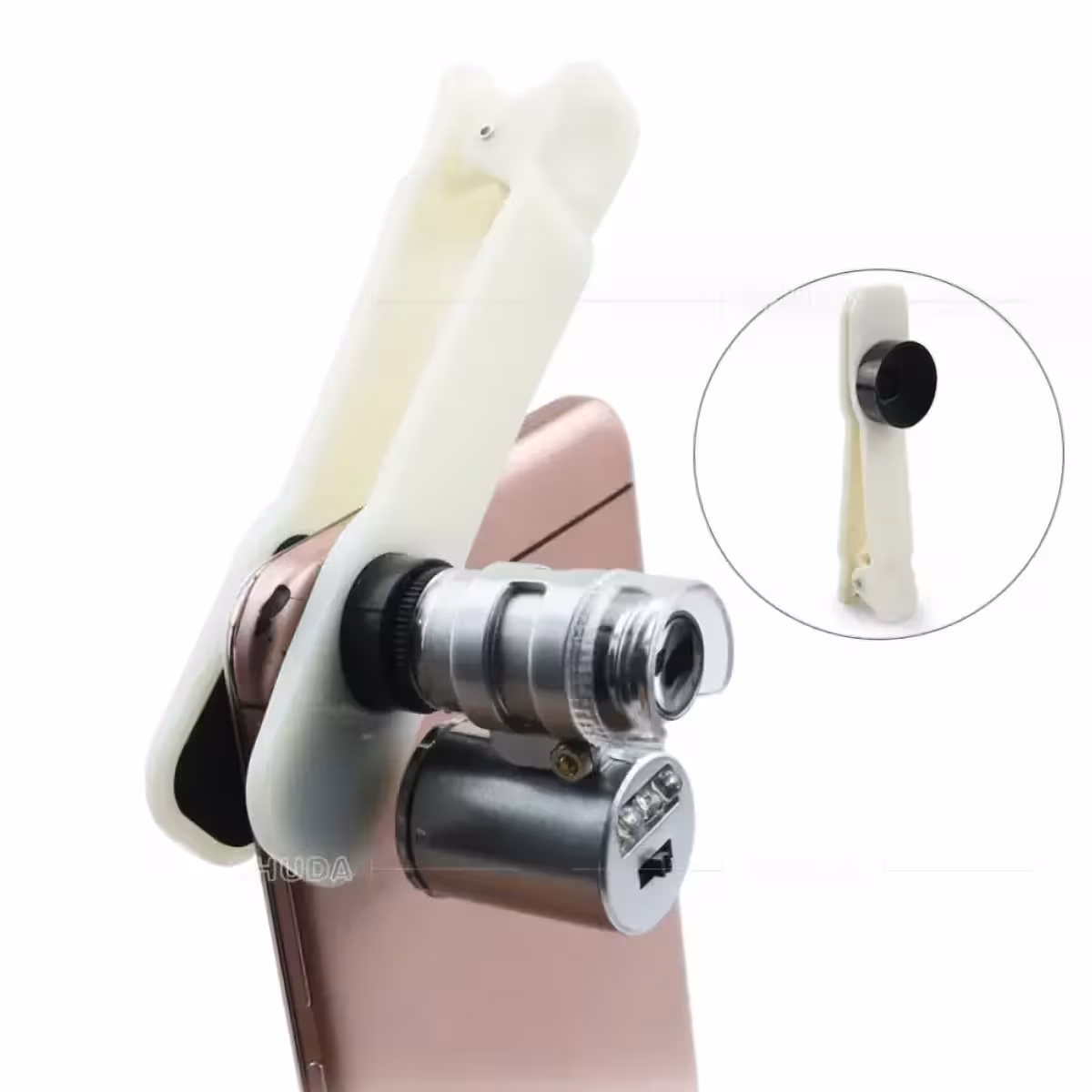 Mikroskop s adapterom za telefon, za fotografiranje mikroskopskih detalja