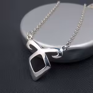 Privjesak ogrlica The Mortal Instruments City of Bones – Angel, srebrni fantasy lančić