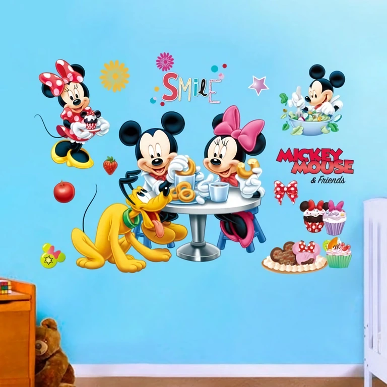 Dekor zida za vrtić s Mickey Mouse Idealna zidna naljepnica za dječju sobu ili vrtić s Mickey Mouse