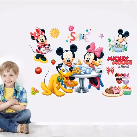 Zidna naljepnica Mickey Mouse samoljepljiva dekoracija za dječju sobu ili bebu