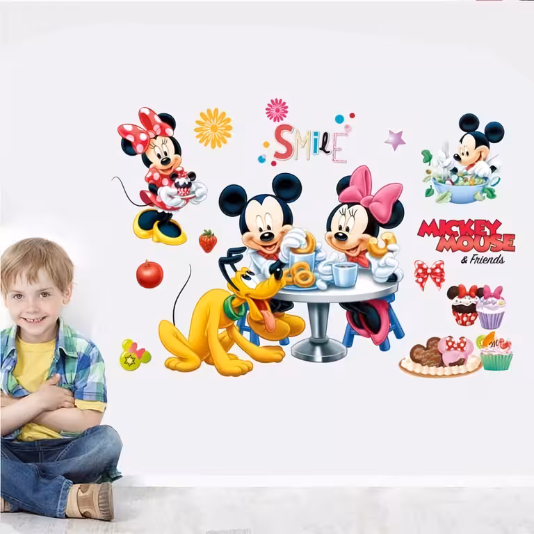 Zidna naljepnica Mickey Mouse samoljepljiva dekoracija za dječju sobu ili bebu