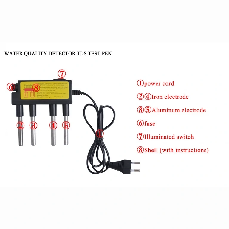 Uređaj za testiranje pitke vode – elektrolizator Vizualno provjerite čistoću vode pomoću ovog uređaja