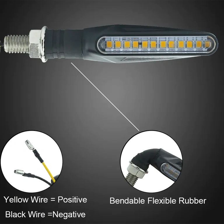 Žuti LED smjerokaz za motocikle i romobile