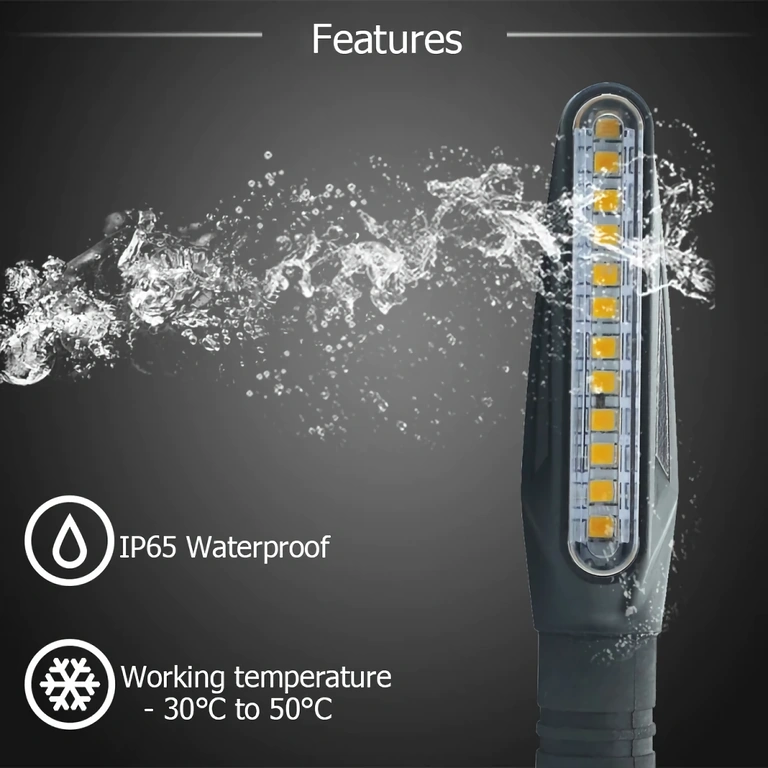 LED signalizacija s dinamičkim efektom i modernim dizajnom za moto