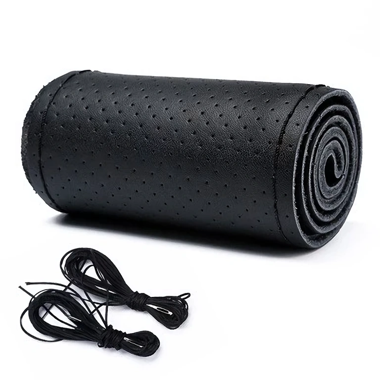 Kit za ručno šivanje presvlake volana – prirodna koža Set presvlake volana s iglom i koncem za DIY montažu