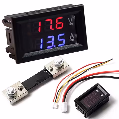 Digitalni voltmetar ampermetar 0–100V 100A sa šantom uključenim – LED panel za istosmjernu struju auto
