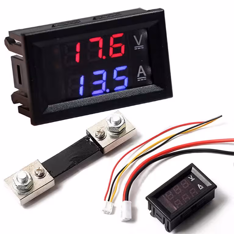 Digitalni voltmetar ampermetar 0–100V 100A sa šantom uključenim – LED panel za istosmjernu struju auto