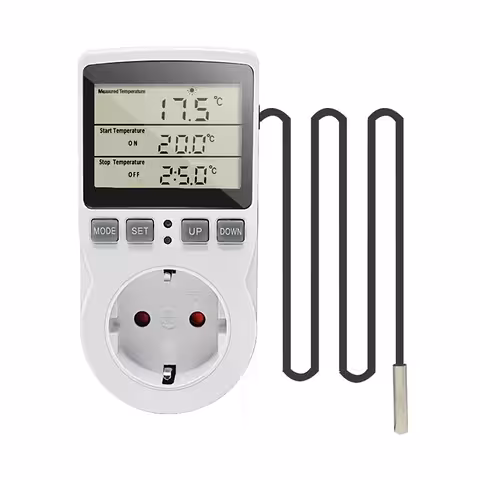 Programabilna utičnica s termostatom i senzorom temperature za električni radijator i digitalne grijalice, s funkcijom timera