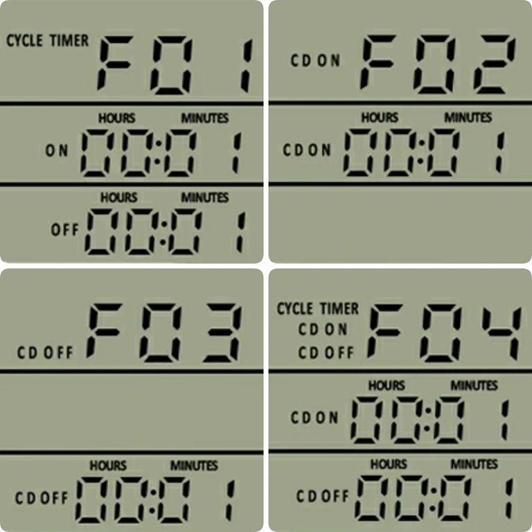 Postavke termostata utičnice s dostupnim radnim modovima i podešavanjima