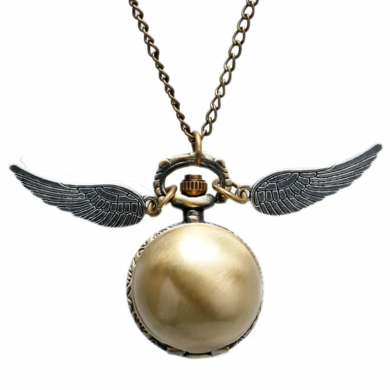 Otvoreni Snitch sat – kvarc mehanizam Otvoreni privjesak sat s vidljivim brojkama – Harry Potter Golden Snitch model