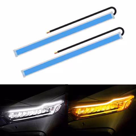 Dnevna LED DRL svjetla traka sa sekvencijalnim dinamičkim pokazivačem LED FLOW auto – Set 2 fleksibilne trake 60cm, otporne IP65