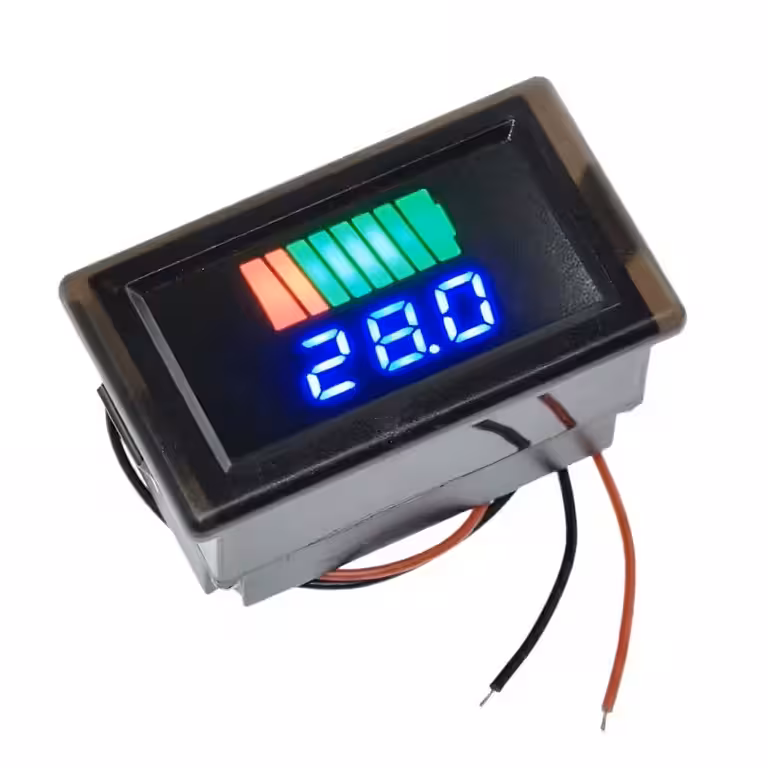 Indikator stanja baterije 12V 24V 48V 60V 72V – LED voltmetar auto, moto, bicikl, romobil