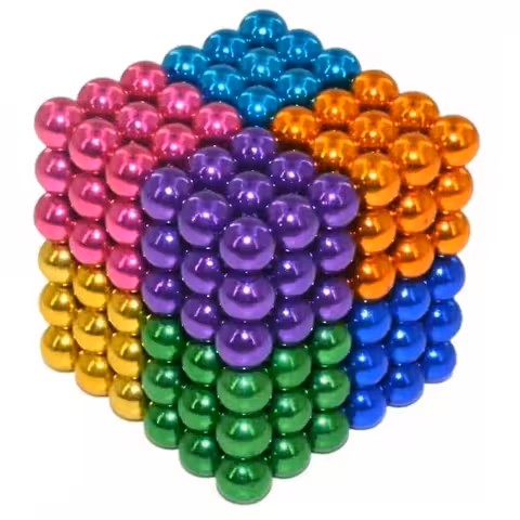 Magnetne kuglice Neocube 5mm – Set 216 obojenih antistresnih komada, jaki magneti