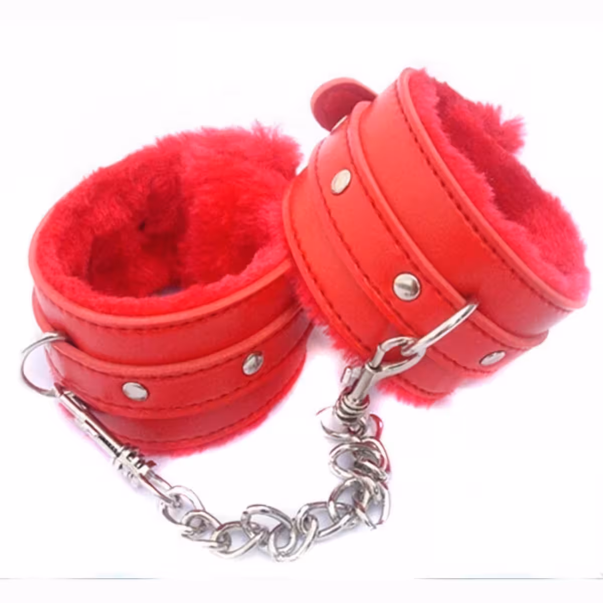 Set kožnih lisica s odvojivim metalnim lancem za jednostavno ograničenje