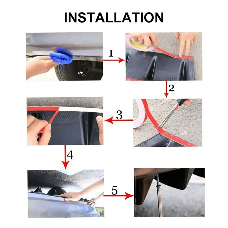 Univerzalni spojler za stražnji branik, jednostavan za montažu i podešavanje