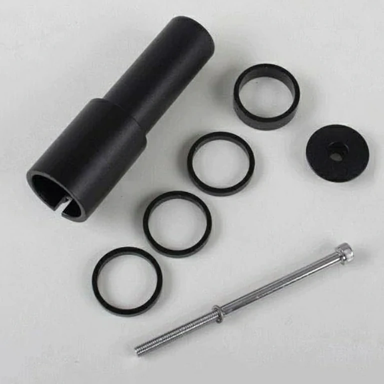 Crni aluminijski produžetak upravljača – jednostavna montaža Podizač lule volana od crne legure – univerzalna kompatibilnost