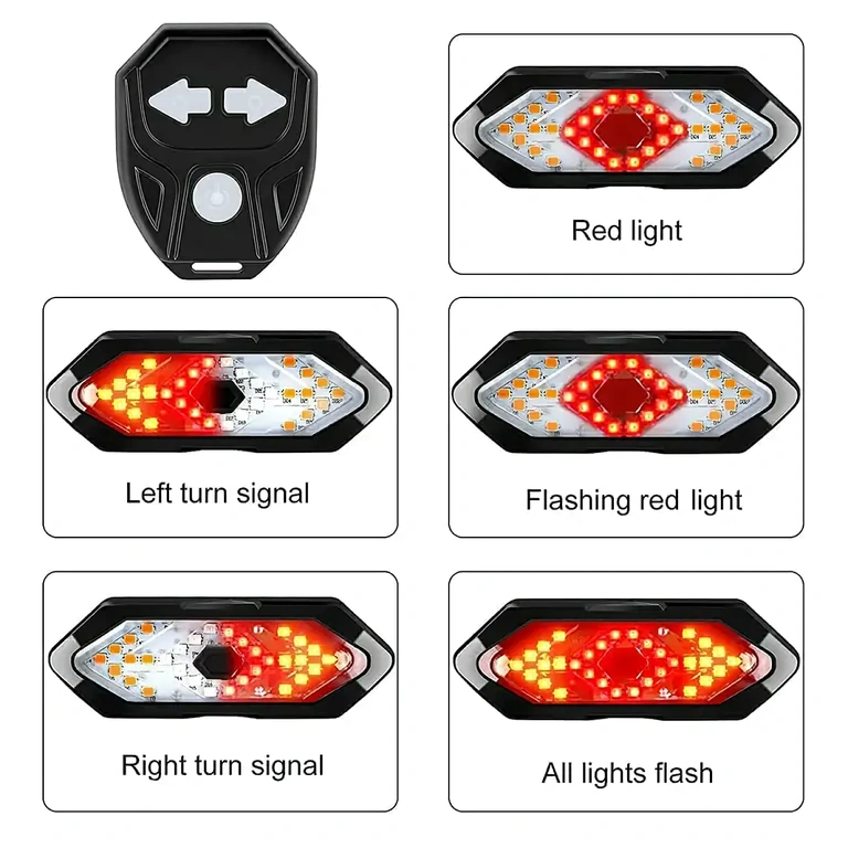 LED kit za signalizaciju bicikla s punjivom baterijom Svjetlo s ugrađenom baterijom, jednostavno za punjenje