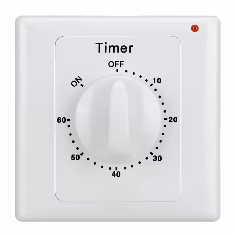 Električni prekidač s timerom 1–60 minuta – Mehanički tajmer za ventilator, svjetlo, kupaonicu, električne uređaje