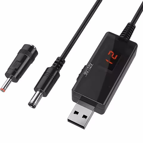 USB pretvarač modul 5V u 9V / 12V – Step-Up inverter s LED zaslonom i UPS funkcijom za auto, rutere i DIY