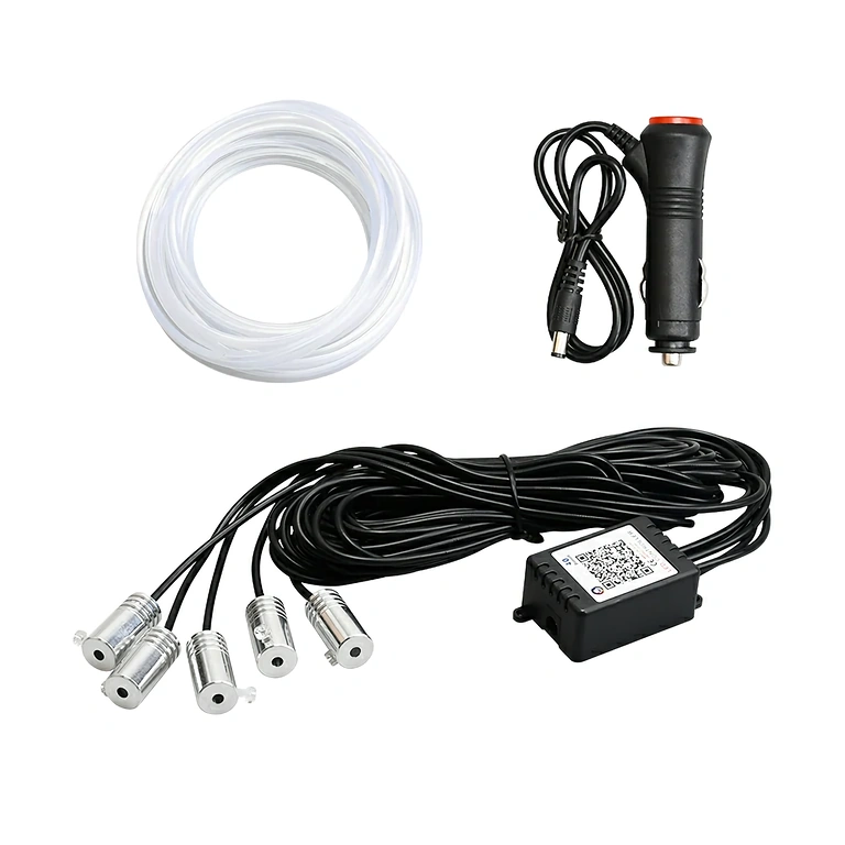 RGB fleksibilna neon žica za auto osvjetljenje 6 m Fleksibilni RGB neon kabel za ambijentalno osvjetljenje u automobilu