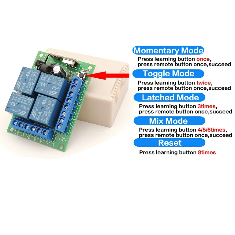 Relejni modul s daljinskim upravljačem 12V za industrijsku i poljoprivrednu automatizaciju