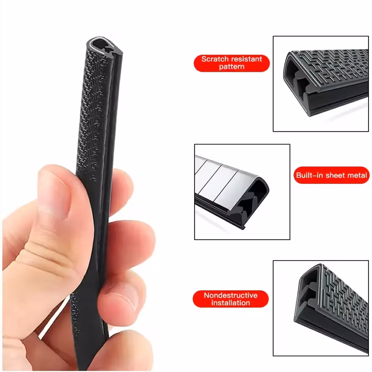 Brtva s metalnim umetkom za zaštitu vrata automobila