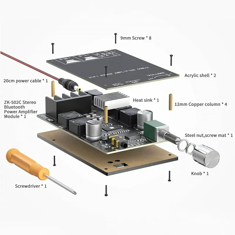 DIY stereo audio ploča Bluetooth s TPA3116D2, ukupno 100W