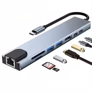 USB-C Hub 8 u 1 s HDMI 4K, RJ45, USB 3.0 i Power Delivery za MacBook, Dell, Lenovo
