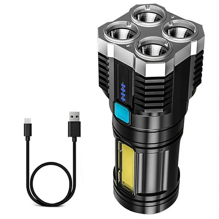 Punjač LED baterija za lov, punjiva LED baterijska lampa s vrlo jakim svjetlom za lov