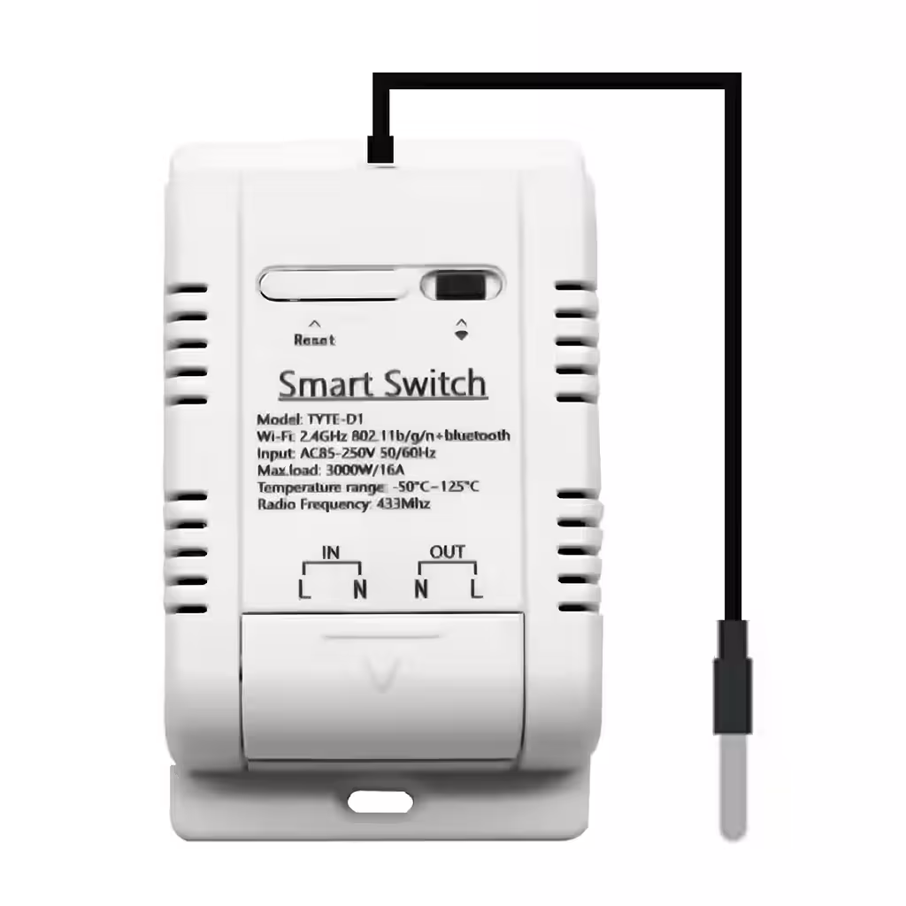 Pametni WiFi termostat s DS18B20 senzorom temperature – automatska kontrola Tuya Smart, 220V 16A