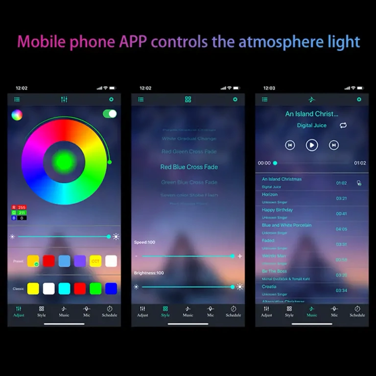 Auto LED svjetla koja svijetle u ritmu glazbe
