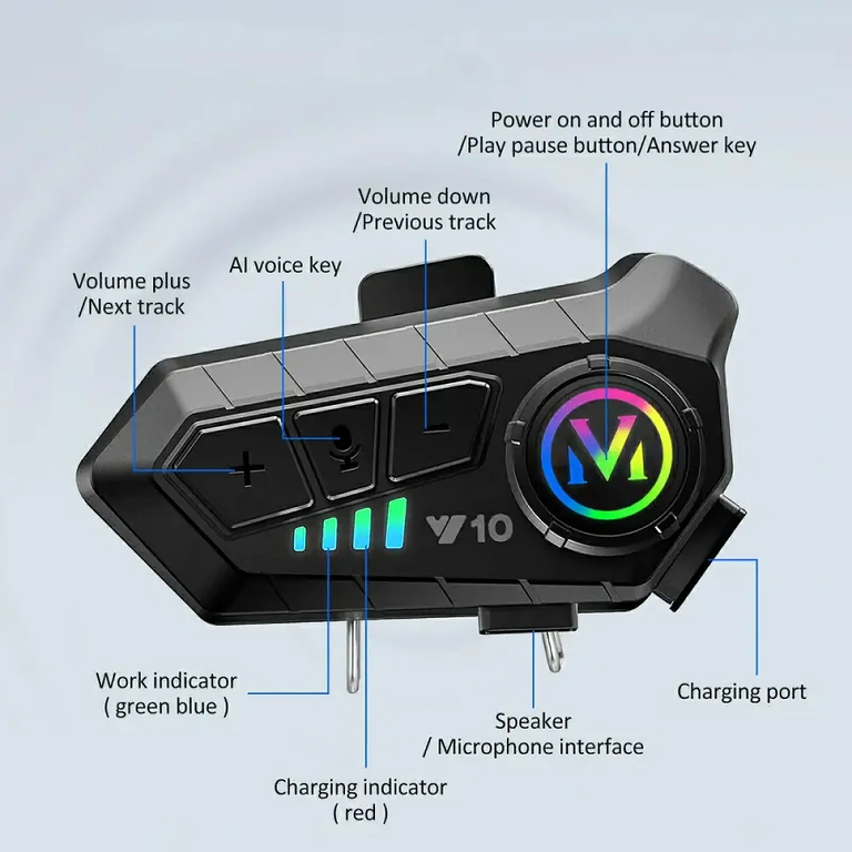 Gumb za glasovnog asistenta na moto interkomu Tipka za aktivaciju glasovnog asistenta na moto interkomu