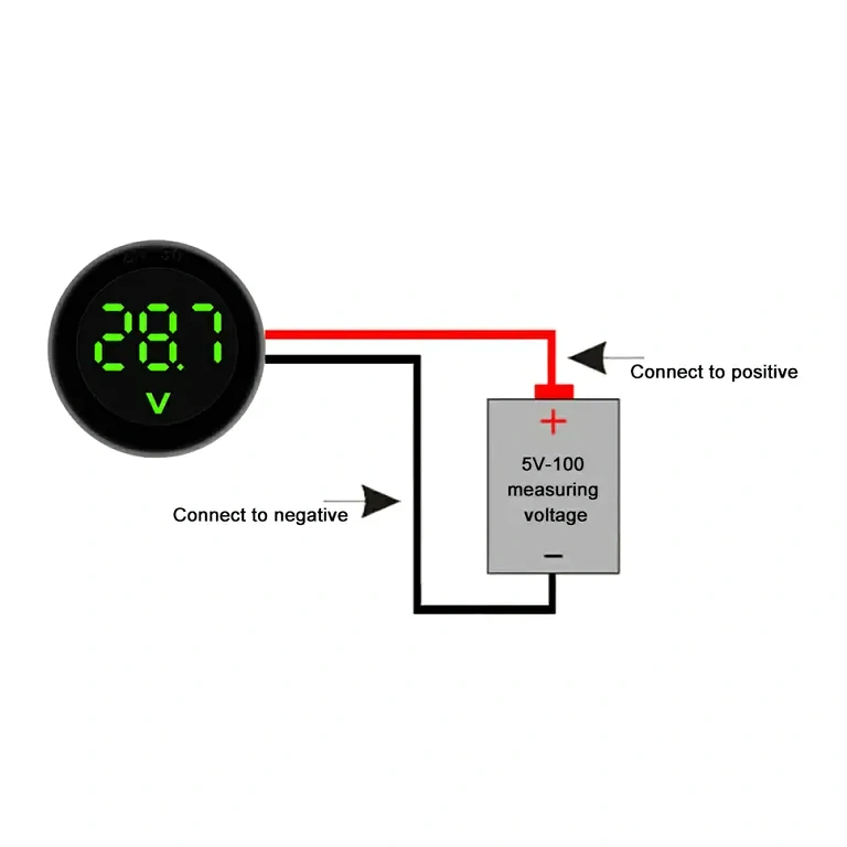 Tester napona baterije 12V s digitalnim voltmetrom Tester napona auto baterije 12V s digitalnim zaslonom