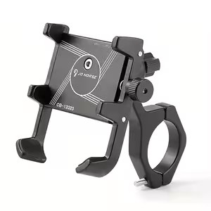 Podesivi držač za telefon za motocikl, bicikl, električni romobil i ATV – crni aluminij