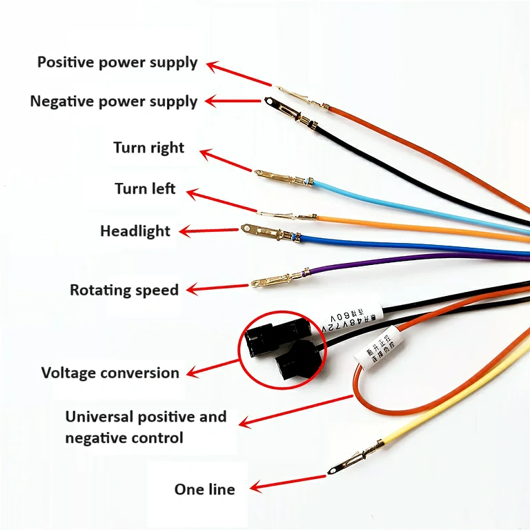 Konektori i žice za montažu zaslona na skuter