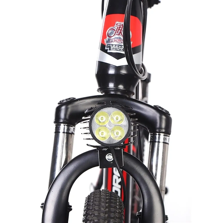 LED svjetlo montirano sprijeda na električnom biciklu, prednji prikaz