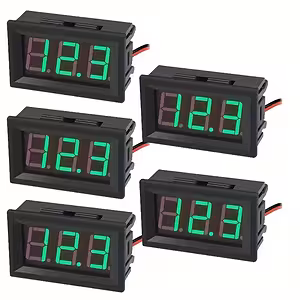 Set 5 komada digitalnih voltmetara za panel 5V–120V DC