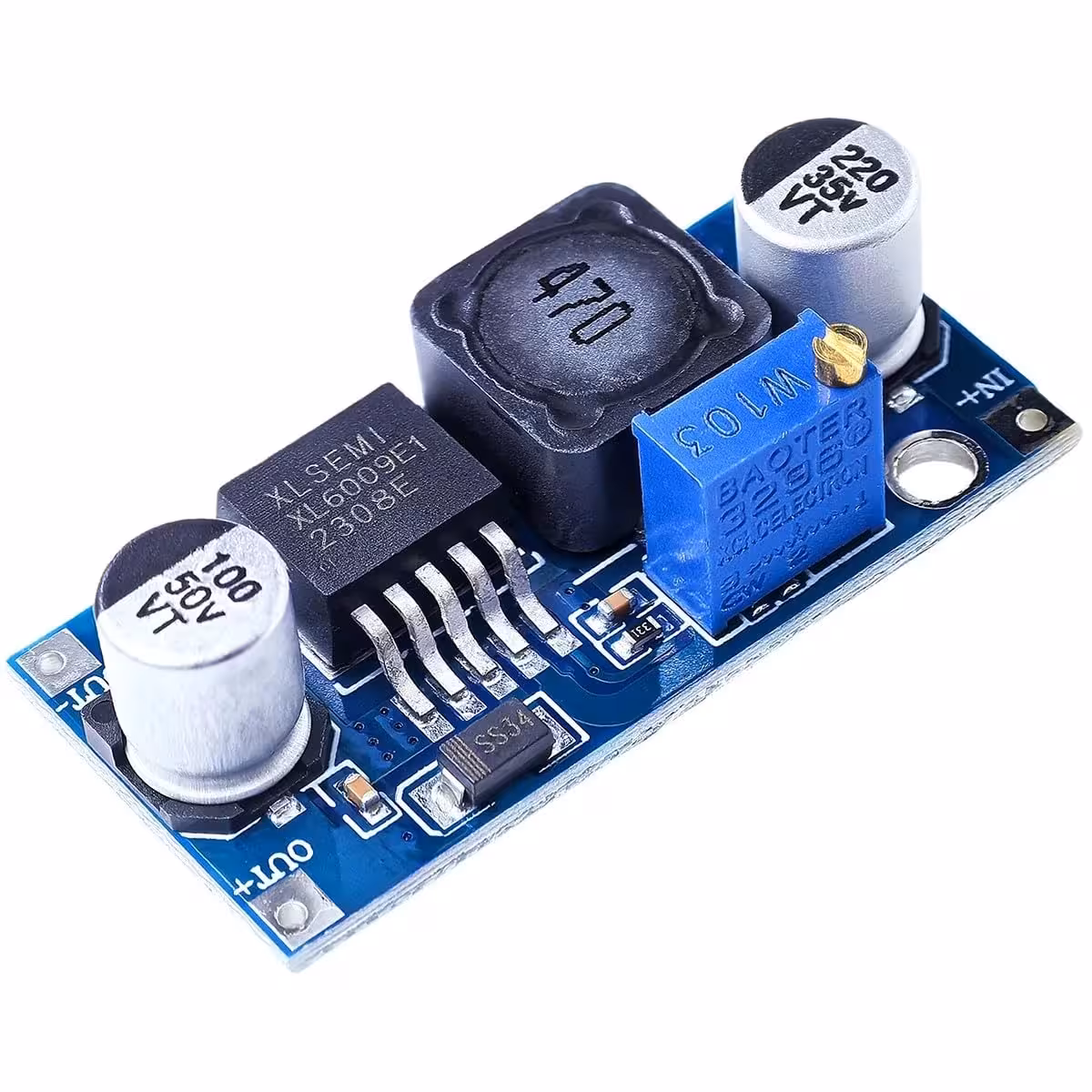 Slika glavnih komponenti XL6009 modula