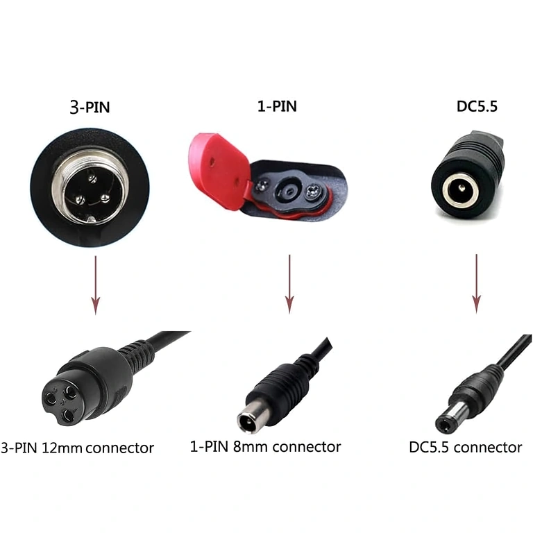 Punjač 36V–42V 3A za trotinet Xiaomi i Segway-Ninebot, koaksijalni priključak 8 mm