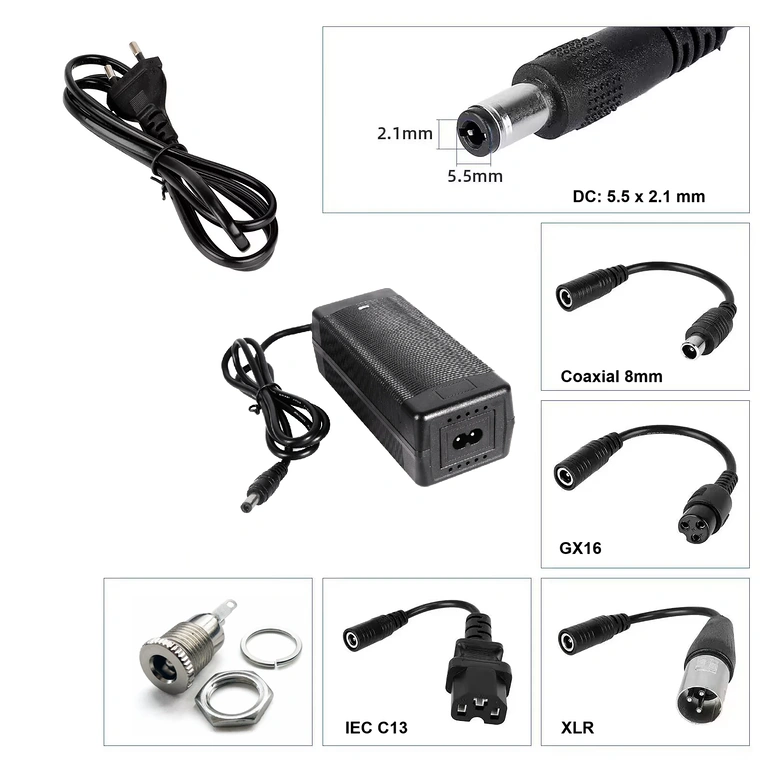 Punjač s IEC C13 priključkom Punjač 60V–67,2V 2A s IEC C13 priključkom za CityCoco skutere, Harley i tricikle