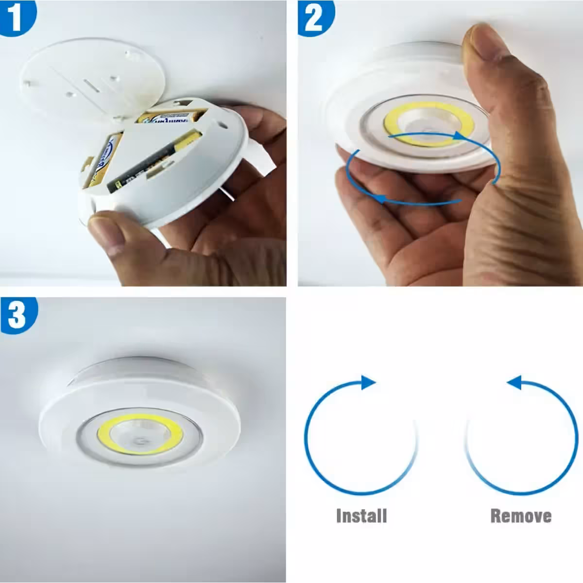 LED reflektori s uključenom samoljepljivom trakom za montažu na zid ili namještaj