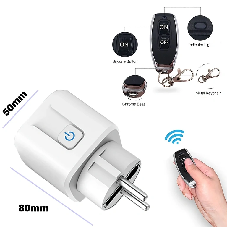 Utičnica s RF433 daljinskim upravljačem za kontrolu svjetala i uređaja