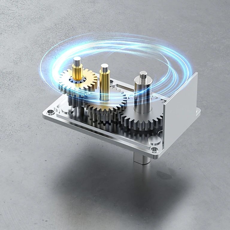 Slika motora s pužnim reduktorom montiranog u aktuator ili automatizirani sustav