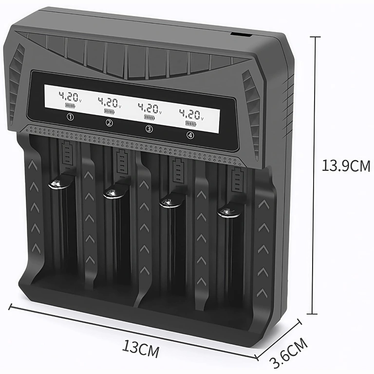 18650 punjač kompaktni i prijenosni dizajn